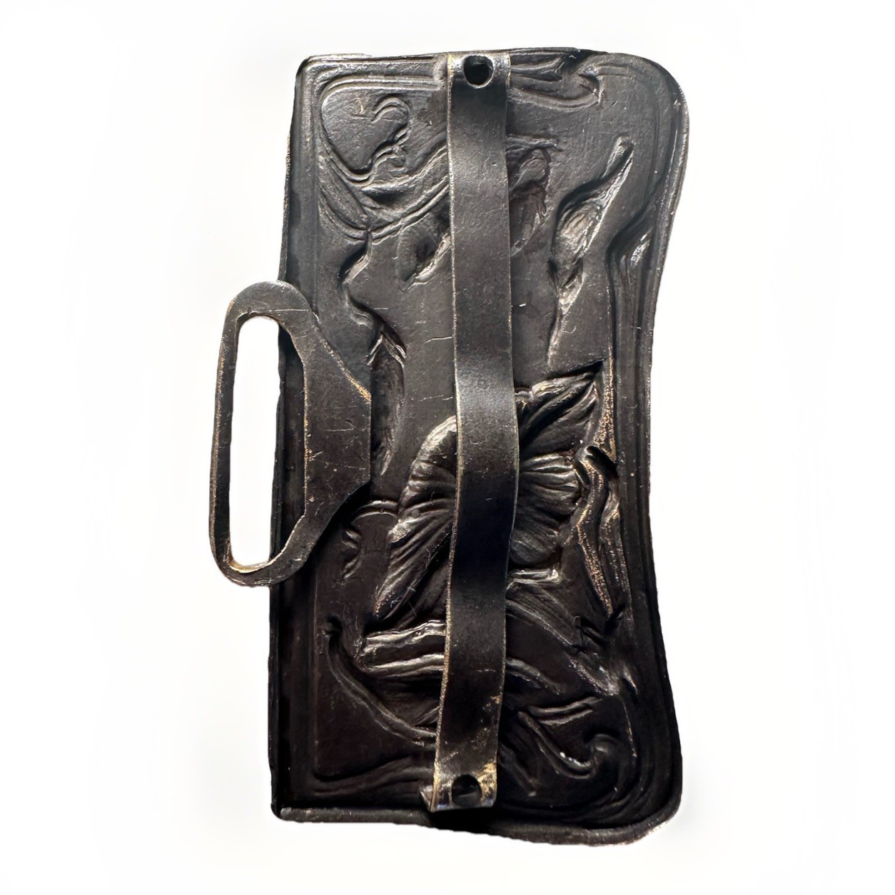Antique Art nouveau Silverplate Belt Buckle