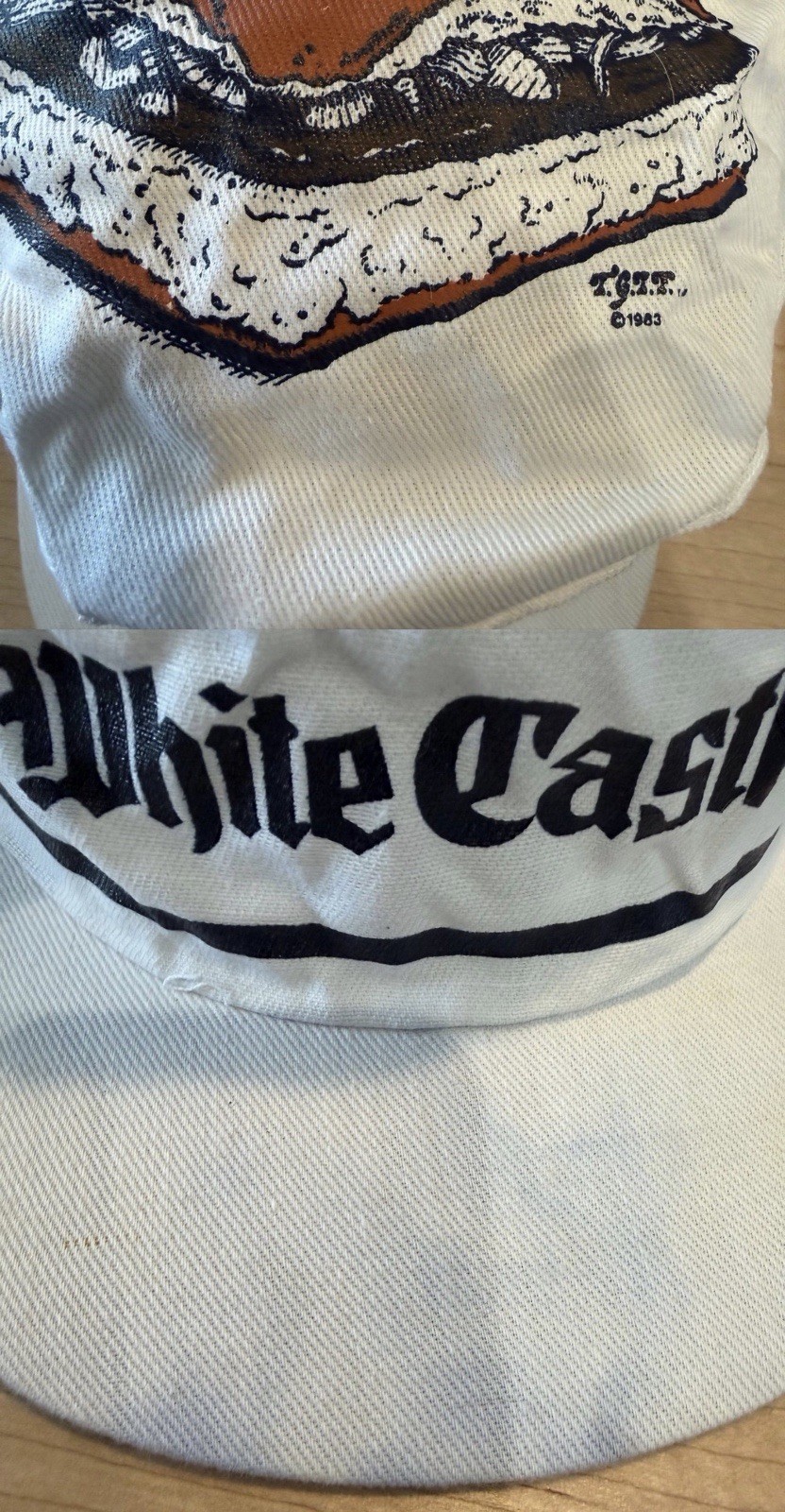 Vintage 80s White Castle Rare Painters Snap Back Hat