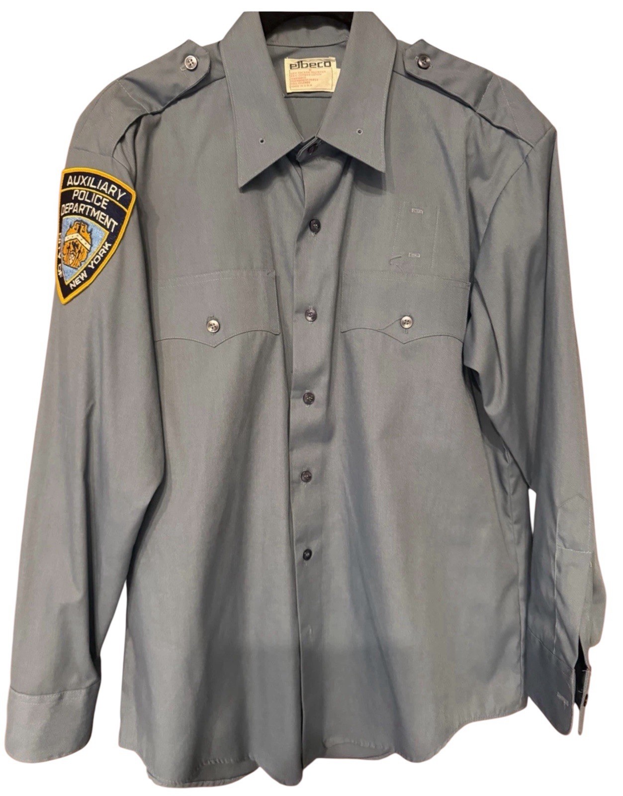 Vintage Elbeco Cotton Poly Workwear Uniform Shirt 16 1/2 X 33 With Pants 34×30