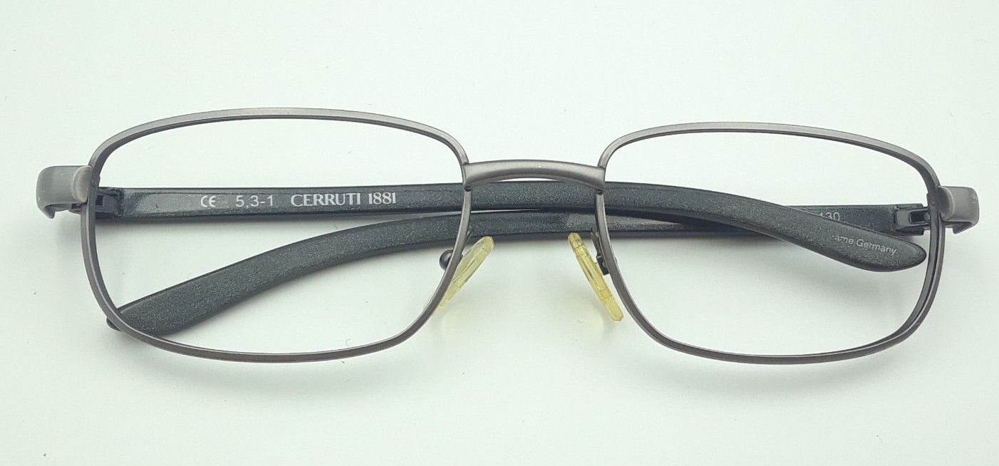 Vintage Cerruti 1881 C7211 E Gray Matte Gunmetal Rectangle Sunglasses Frames