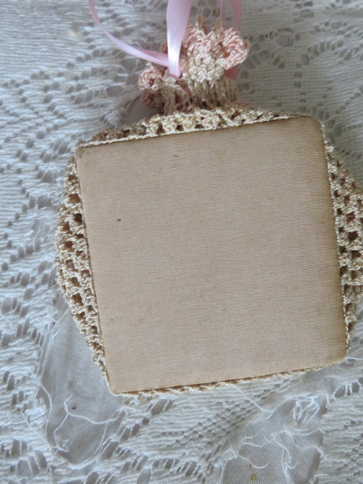 2 Vintage Crochet Purses 1 w peacock Celluloid Handle 1Baby Pink Victorian Purse