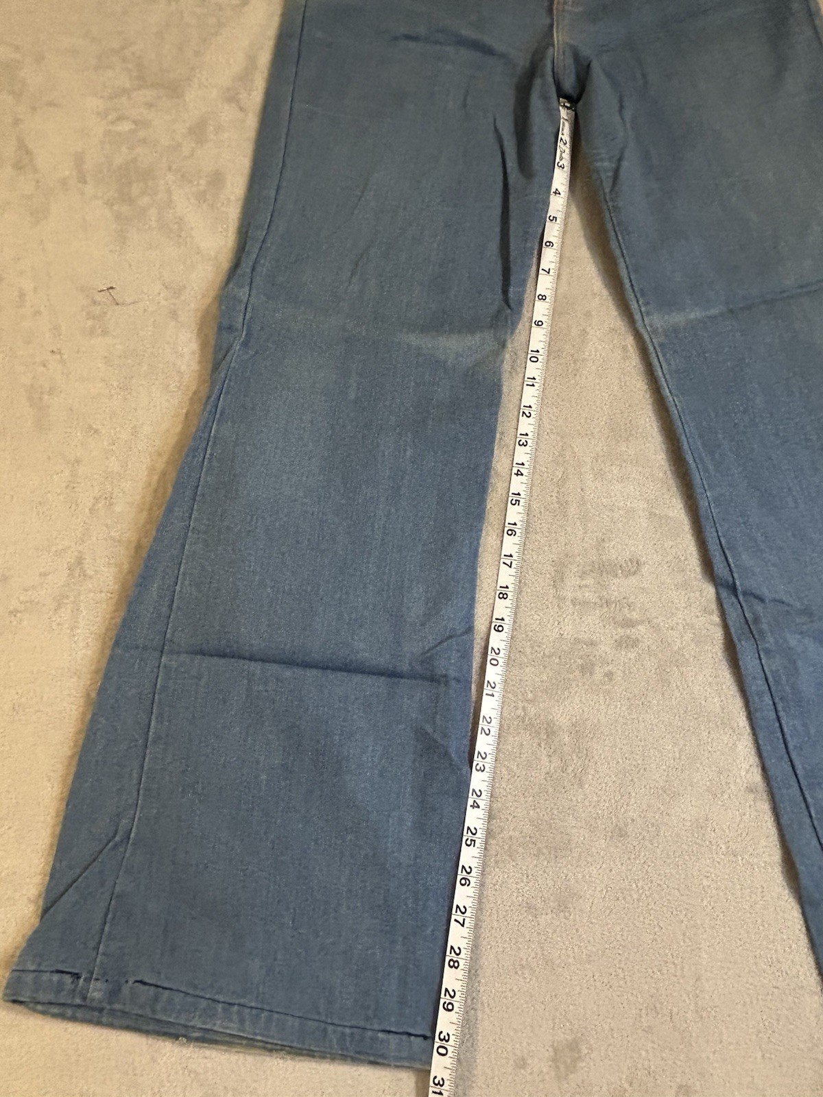 VTG RARE 70s Fancy That Jeans High Waisted Wide Leg Flare Hong Kong Sz 16
