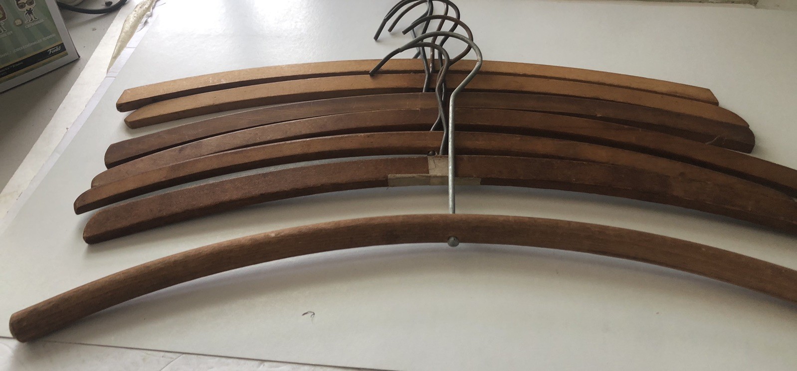 7 Antique Wooden Shirt Hangers