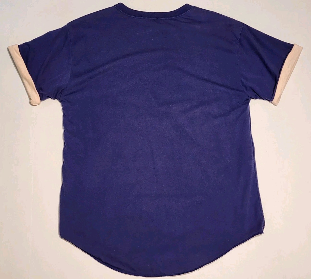 Vintage JL PLUM Polyester Cotton Double Shirt Roll Up Sleeve Women’s Size M 90s