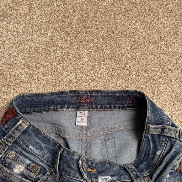 VINTAGE SILVER JEANS LOW RISE BOOTCUT DENIM