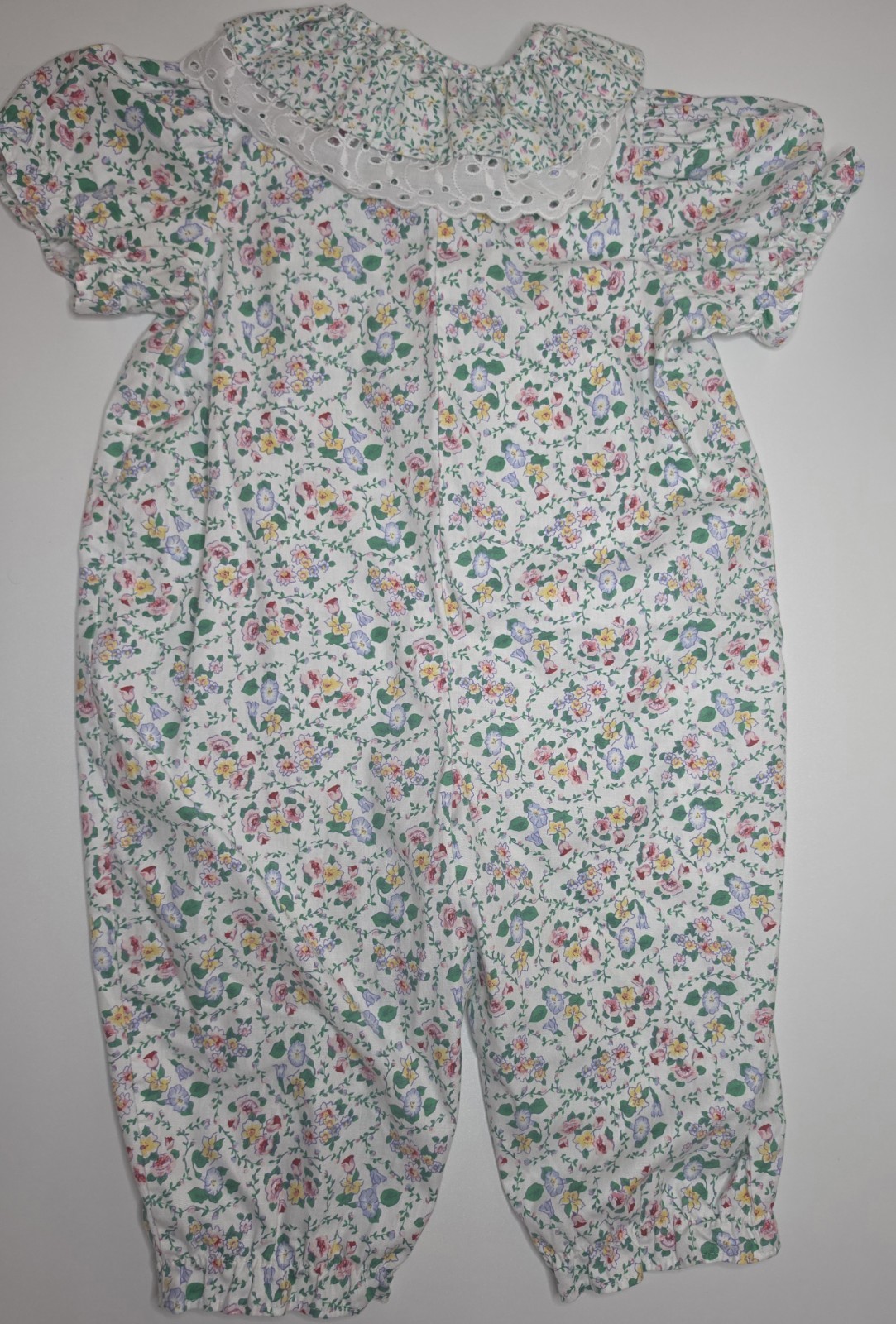 Vintage cottagecore girls flower romper Size 24 Month