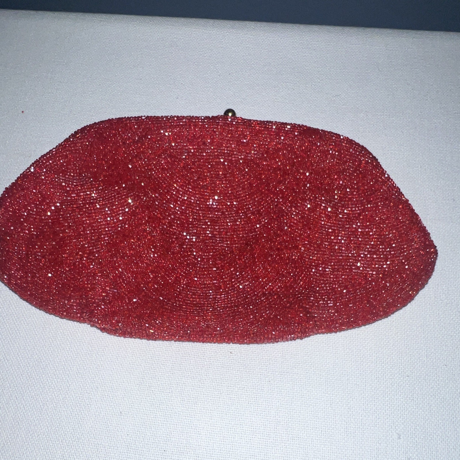 Rosenfel Red Beaded Eveningwear Clutch Purse for Women Special Occasion