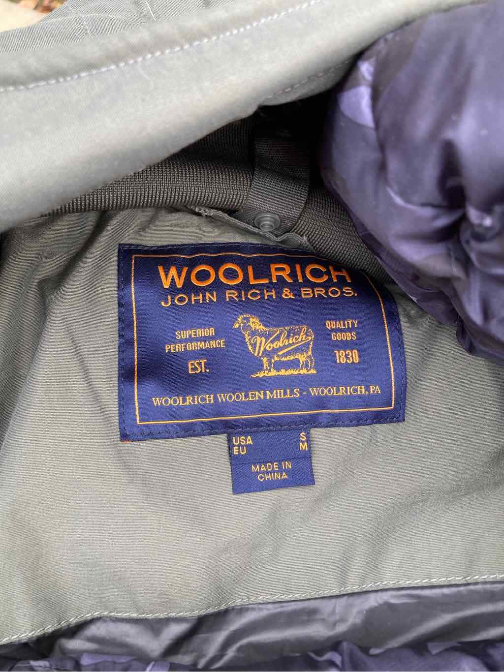 Woolrich John Rich Mens Mountian Parka Green Blue Cano Small NWT Msrp 1150