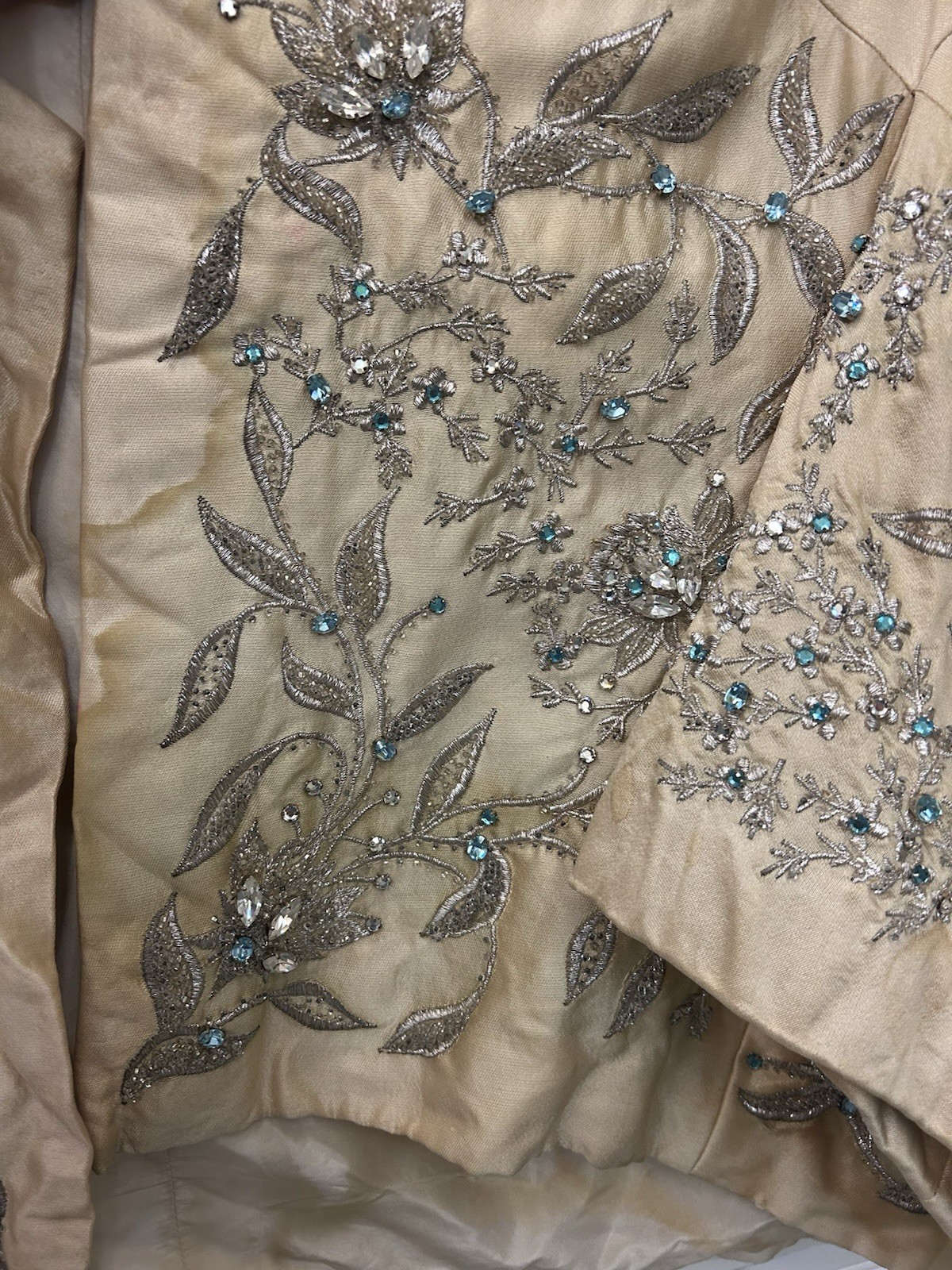 Vintage 1950s Christian Dior London Modèle Original Beaded Silk Couture Jacket
