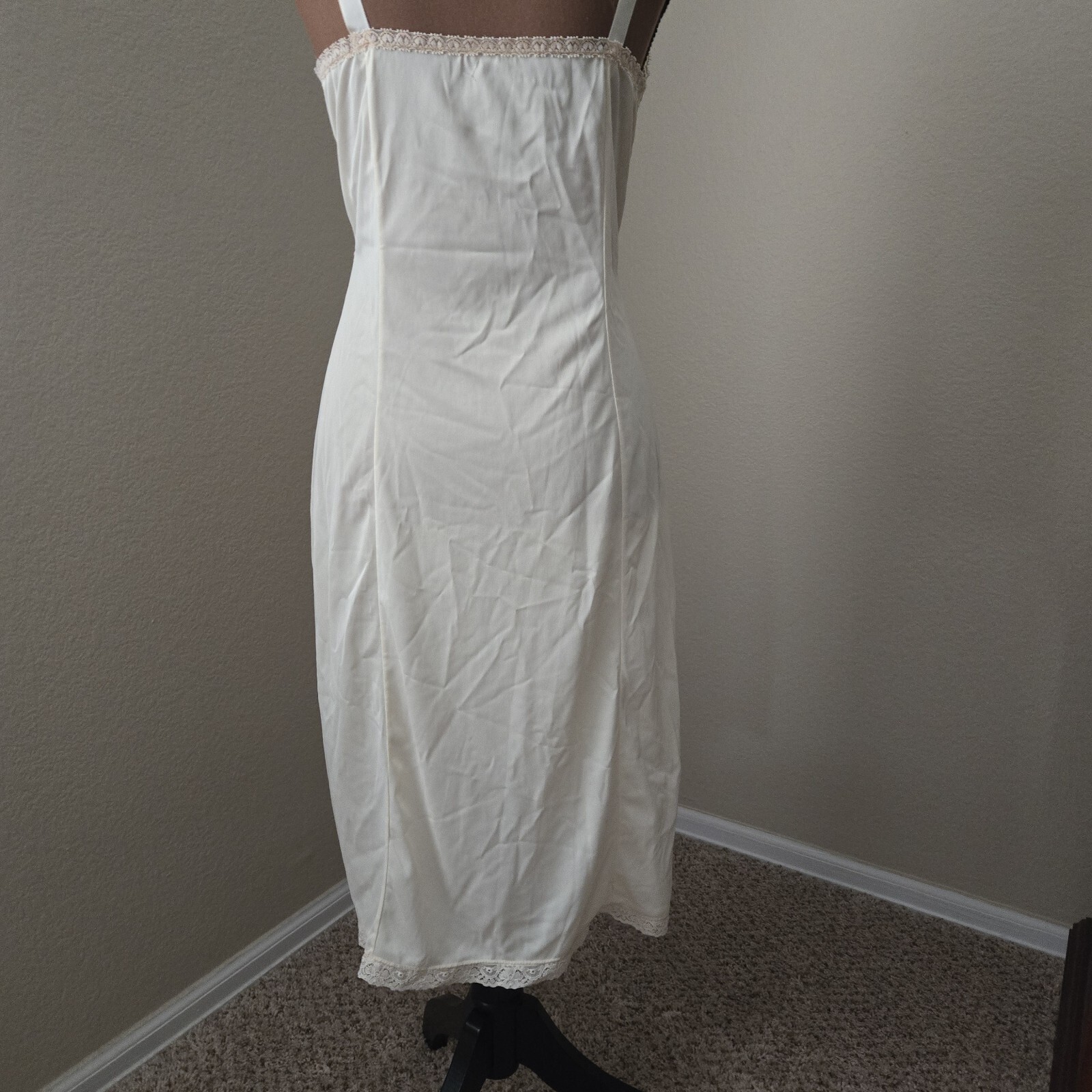 Wondermaid Slip Dress Lingerie Lacy Ivory Non Cling Sz 36 Union Made