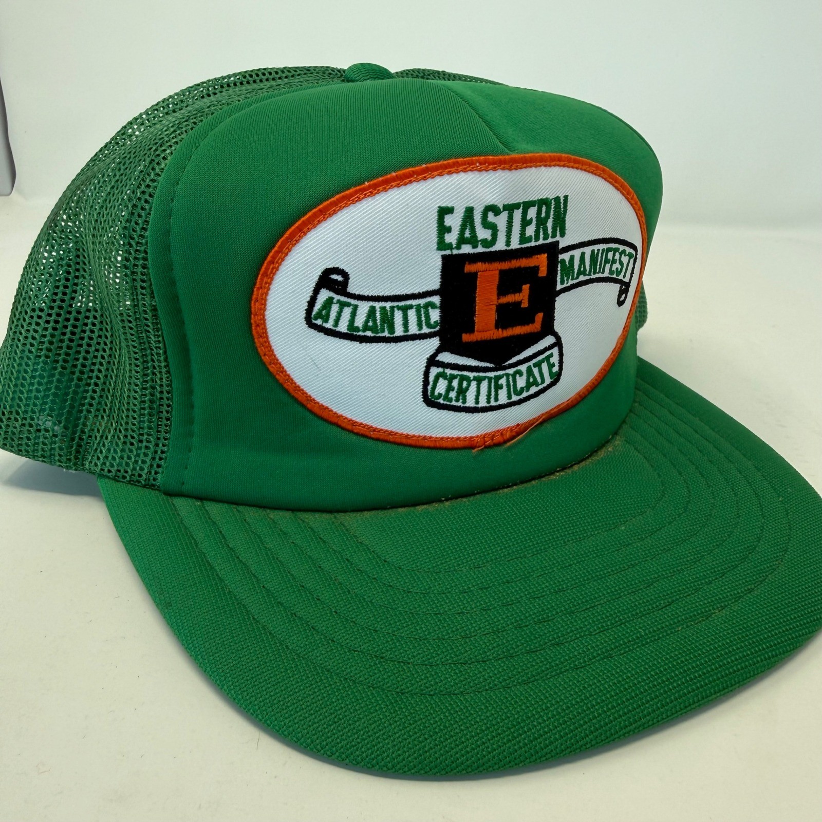 Vintage Cardinal Cap Eastern Atlantic Certificate Manifest Trucker Hat Green M/L