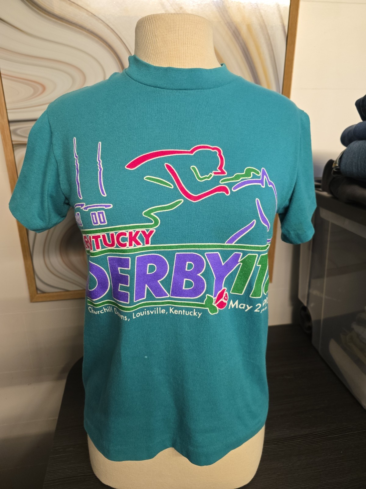 Vintage 1992 Kentucky Derby Shirt Small One Snall Spot (Pictured) singlestiched