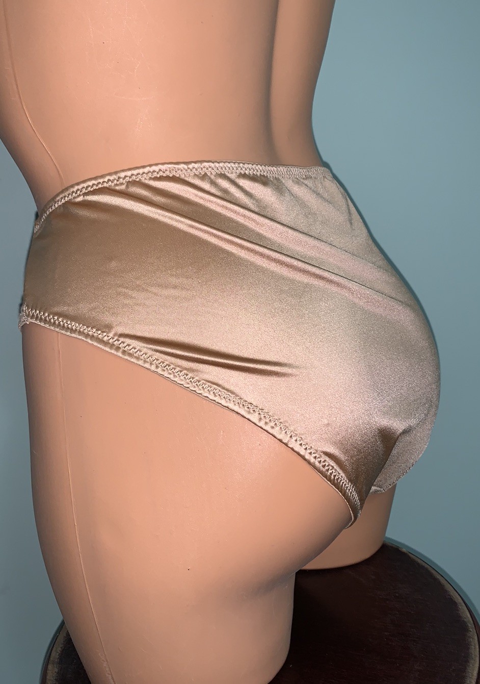 NEW Glossy Secret Stretch Satin XL 8 Hi Cut Bikini Panties SILKY!! 2nd Skin