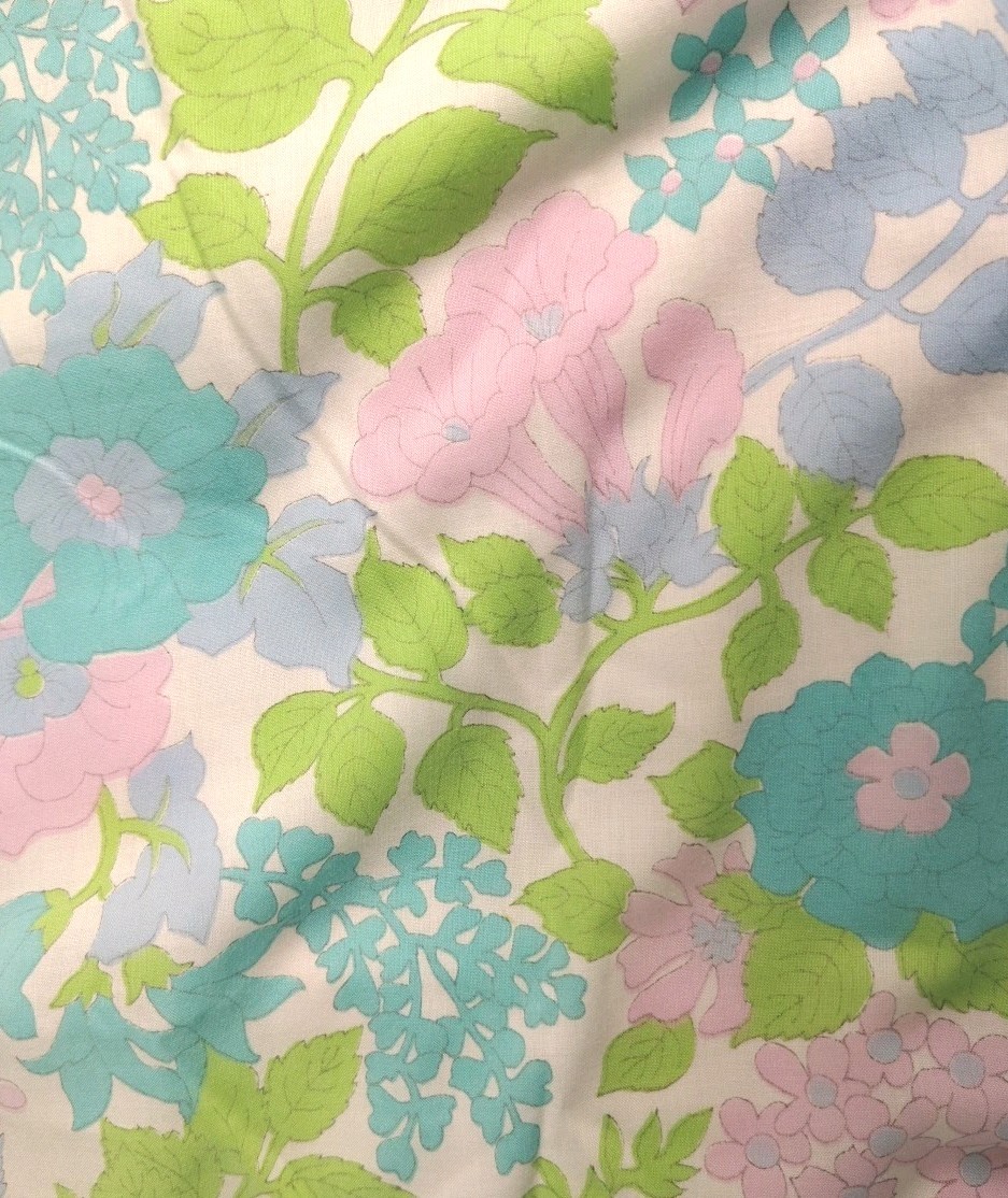 Tanner Of North Carolina Dress Dorothy Cox Cotton Shift Sz 16 Blue Green 1960s