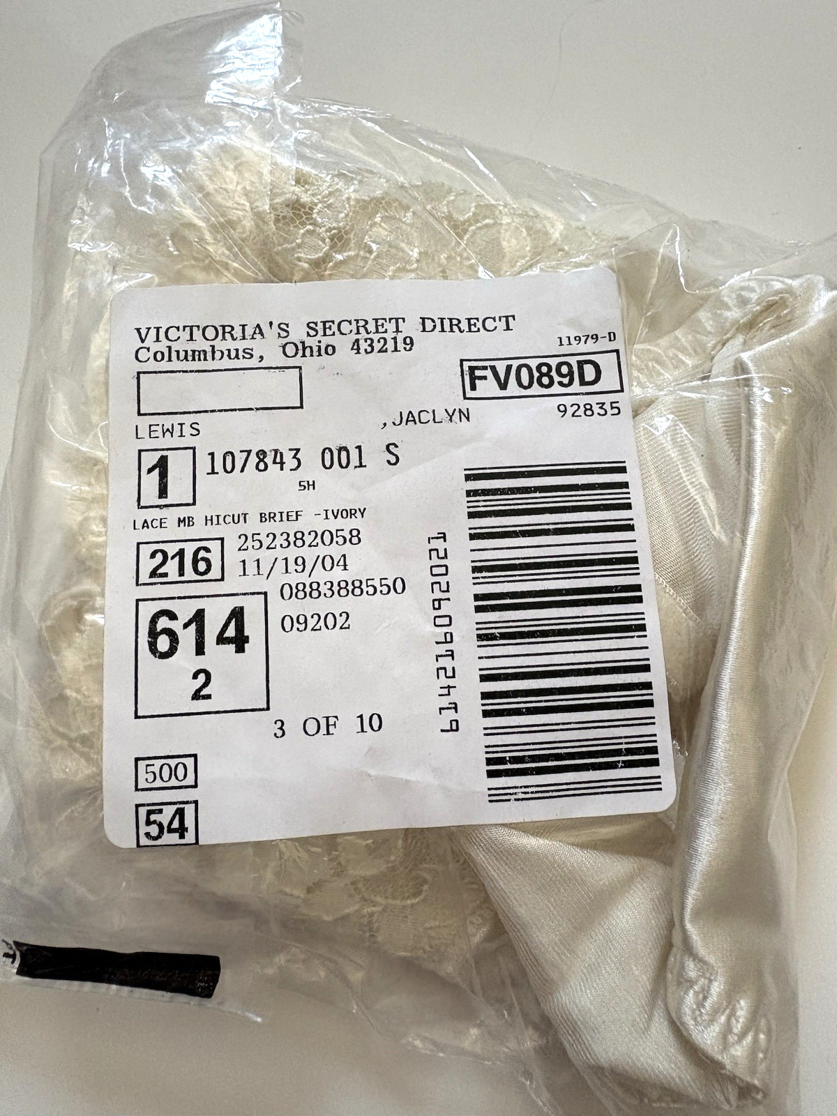 Vintage Victoria’s Secret Second Skin Satin Ivory Y2K High Cut French Leg Panty