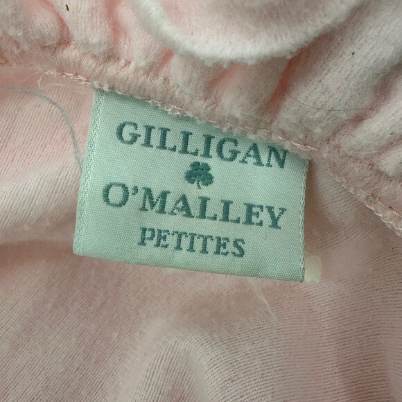 Vintage Gilligan O’Malley Petite M Night Gown Pink Full Length Cottagecore Lace
