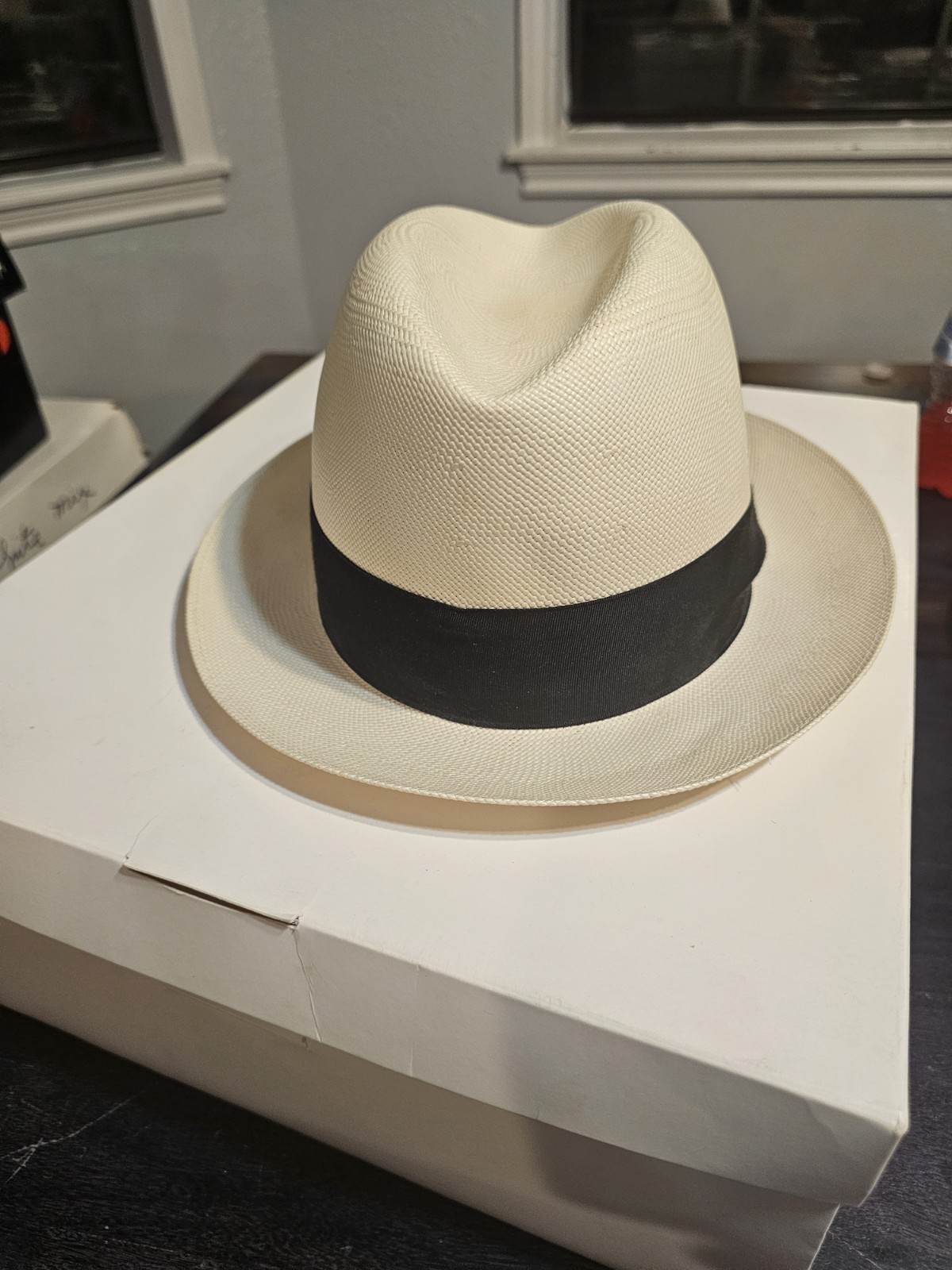 Vintage Dobbs Fifth Avenue New York Hat. Genuine Shantung Panama