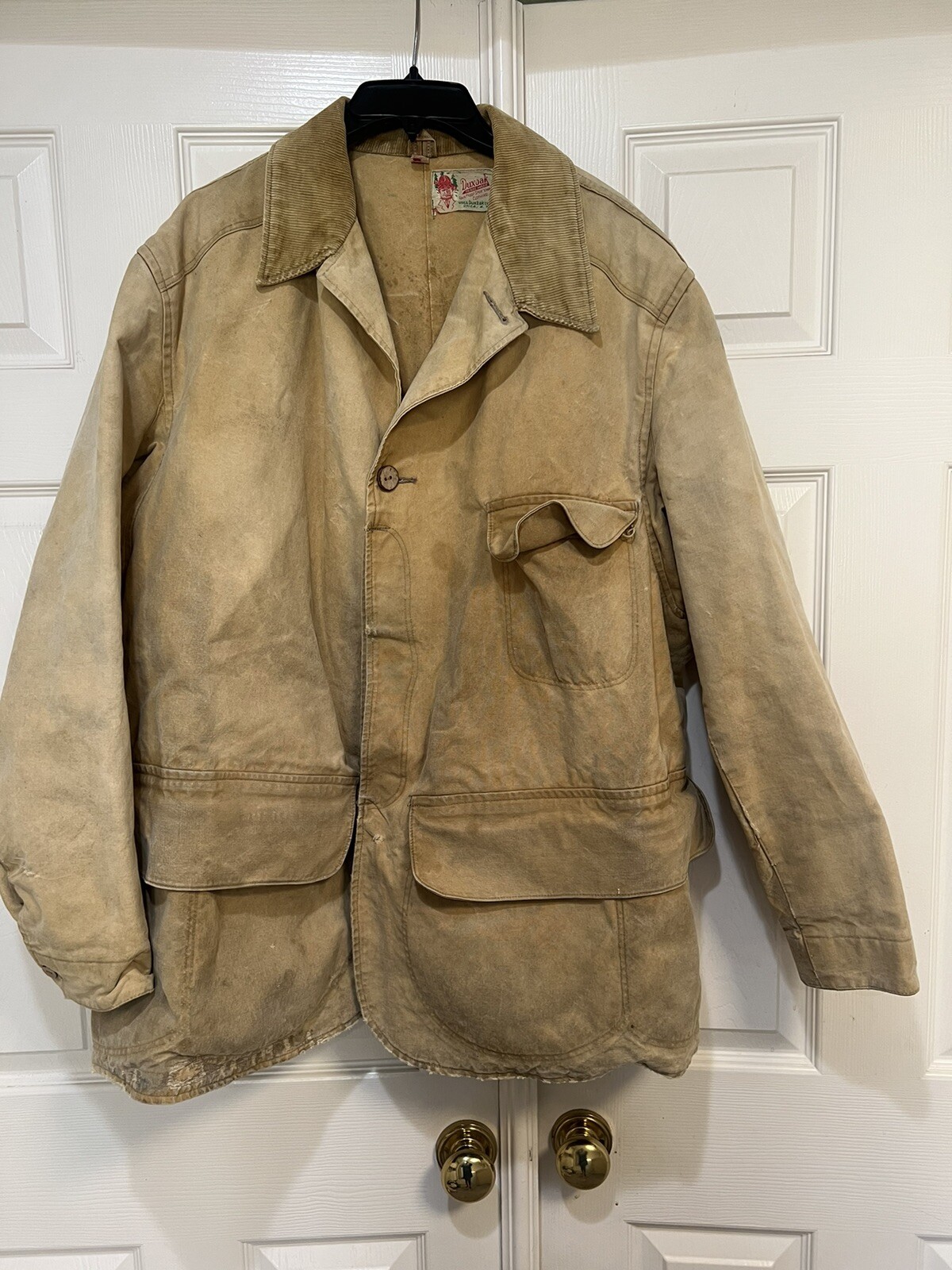 VNTG 30s Duxbak Field Jacket Men’s 1/2 Moon gorpcore Canvas Duck Hunting Coat XL
