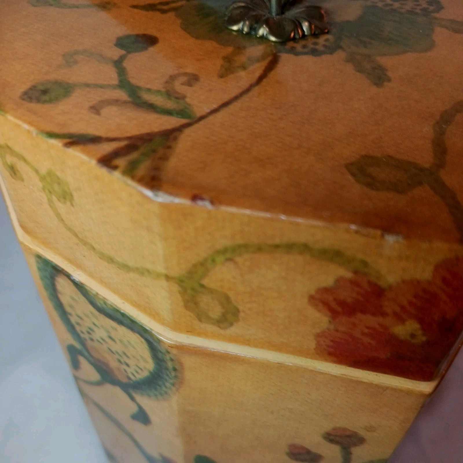 Vintage Wooden Handbag Purse Velvet Lined w Mirror Jewelry Box Makeup Case