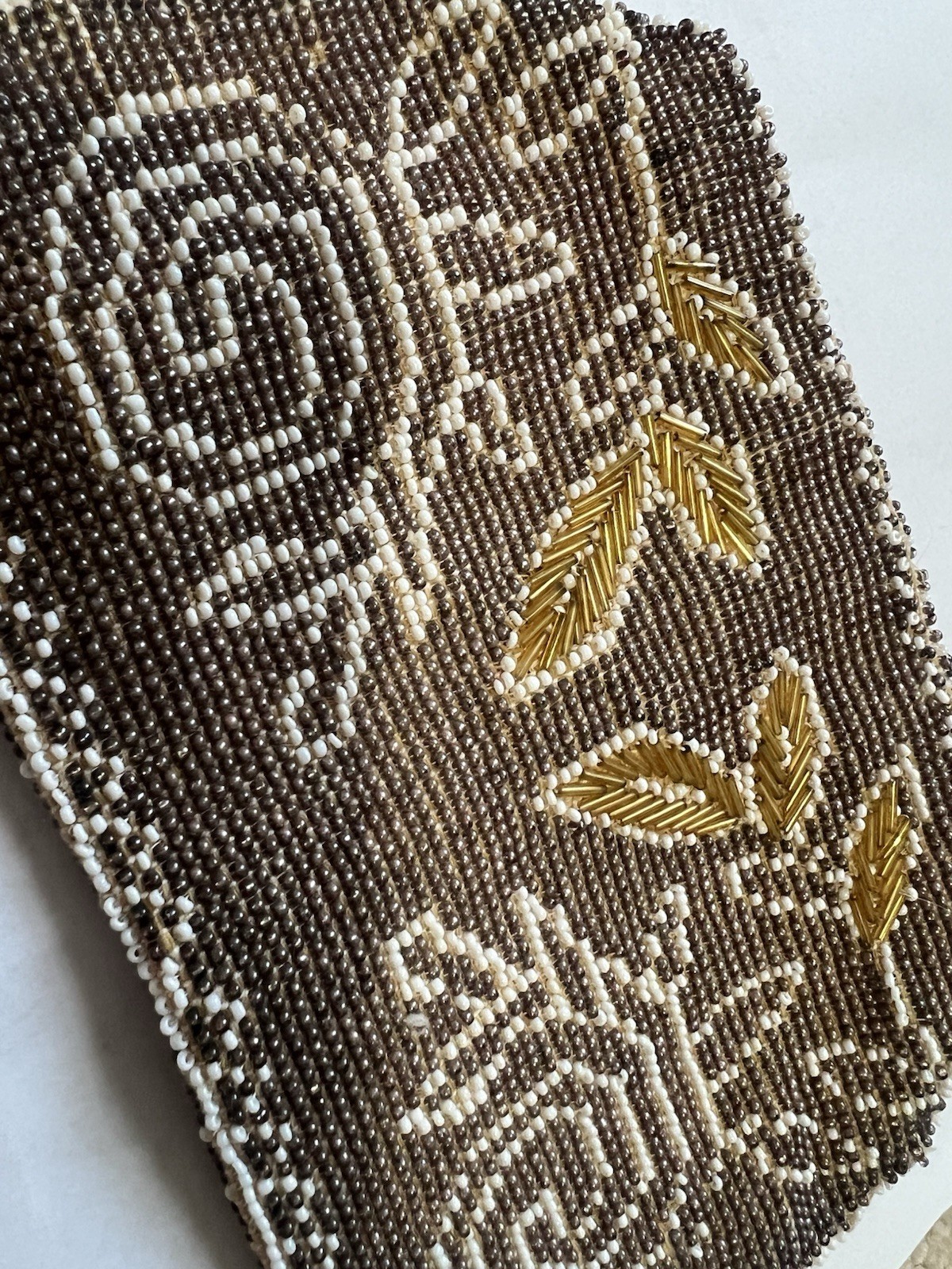 Vintage Art Deco Micro Beaded Clutch Purse made in Czechoslovakia