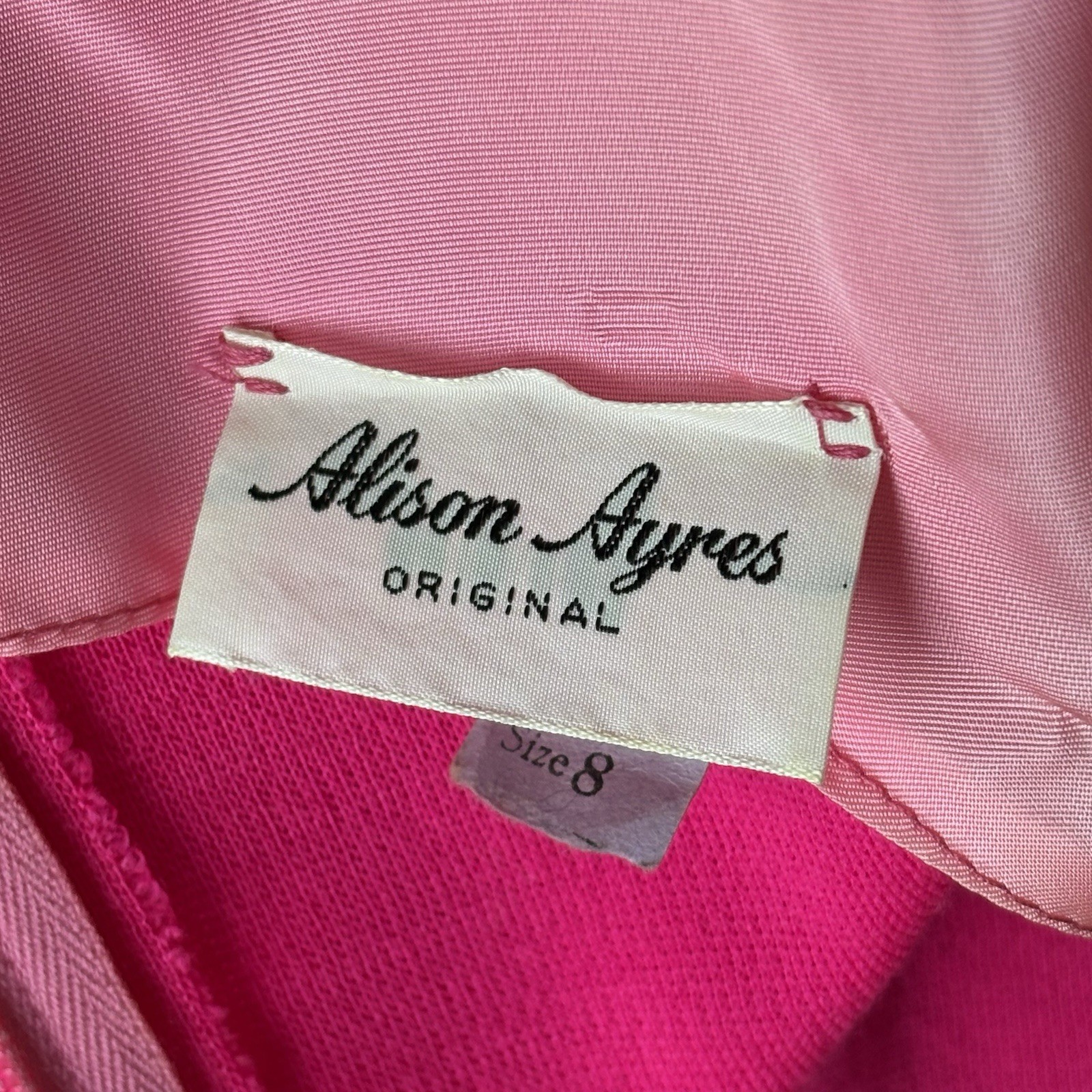 Vintage Mod 1960’s Neon Day Glo Hot Pink Drop Waist Dress XS/S