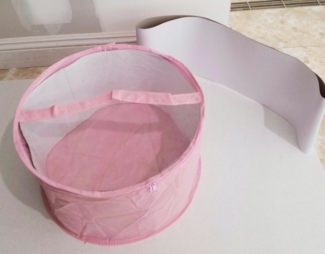 Large hat box pink with Clear PVC Top