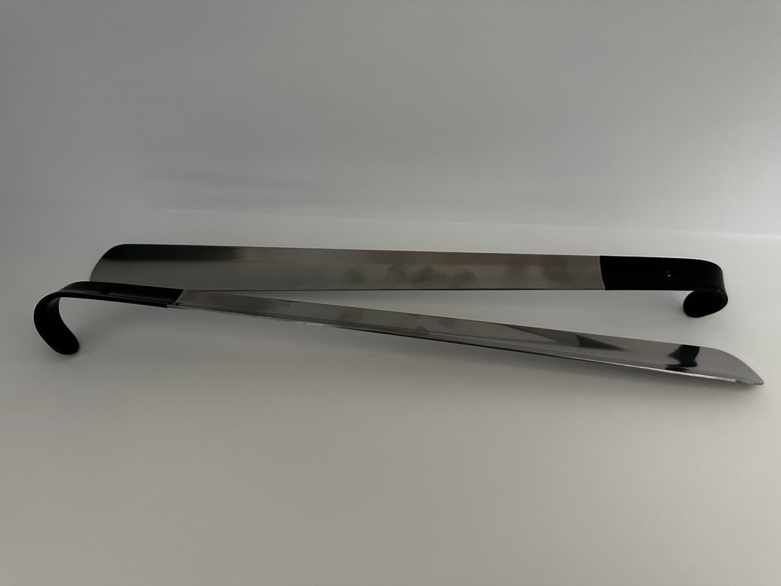 Stainless Steel Long Handle Shoe Horn No Bend Non Slip, 1 pair