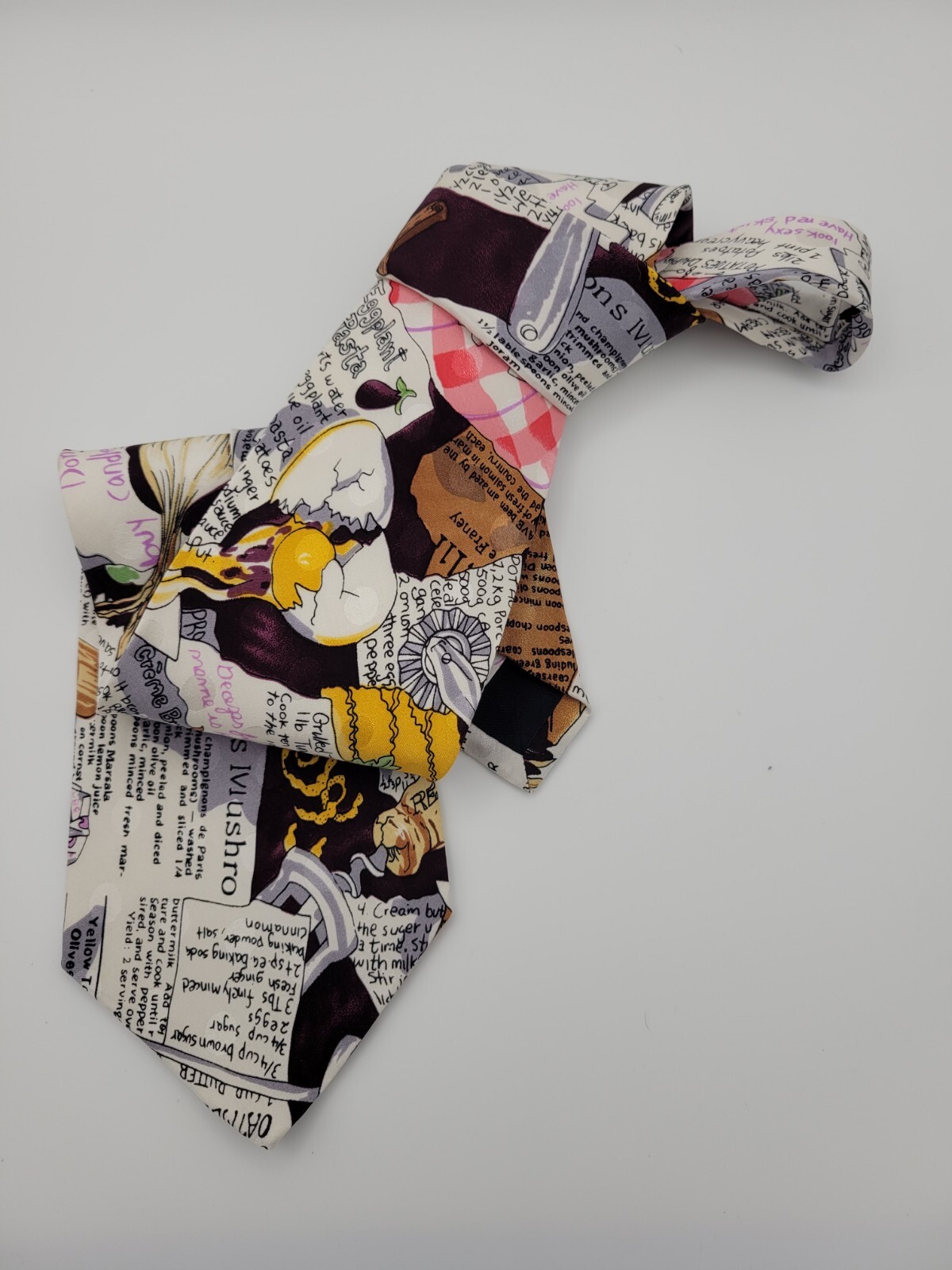 Vintage Whacky Loud Fun Chef Cook Recipes Food Casual Business Formal Necktie