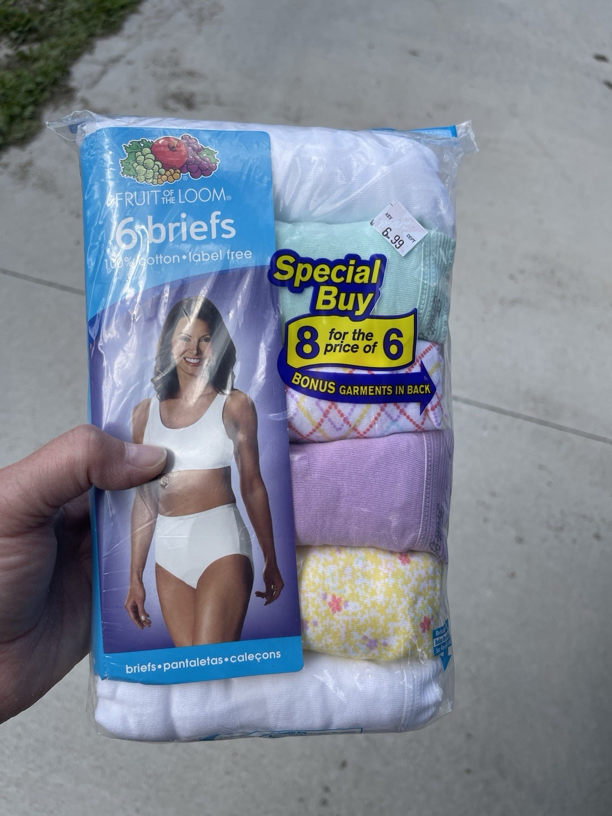 Vtg 2006 Fruit of the Loom 8 Cotton Briefs Size 10 (3X) New Sealed Multi Color