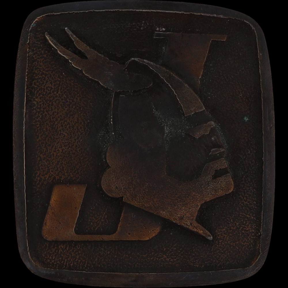 Viking Helmet Logo Norse Mythology J Johnson 1970s Vintage Belt Buckle