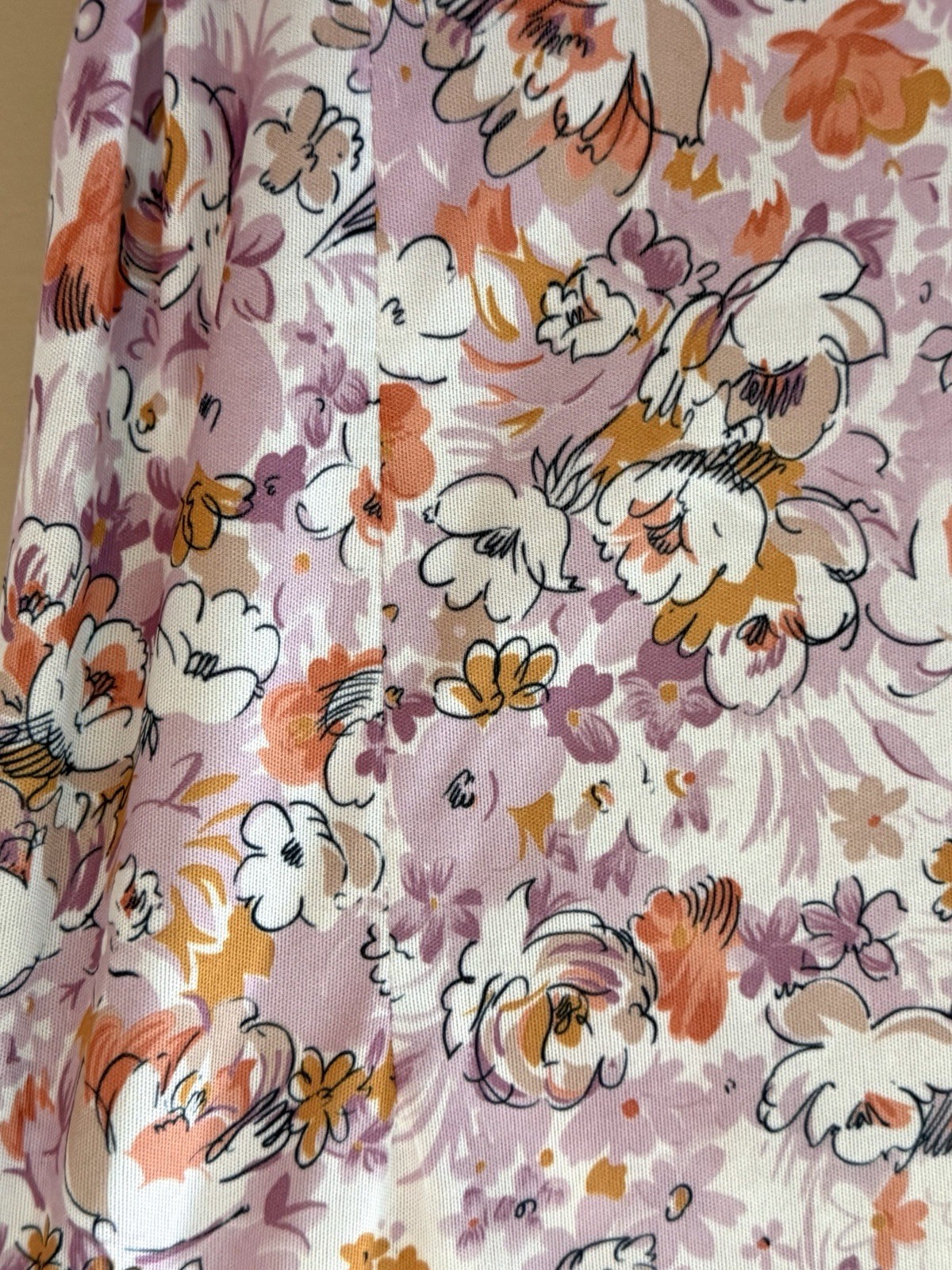 Vtg British Lady 1970s Floral Zip-Belted Sleeveless Retro Cottage Chic Day Dress