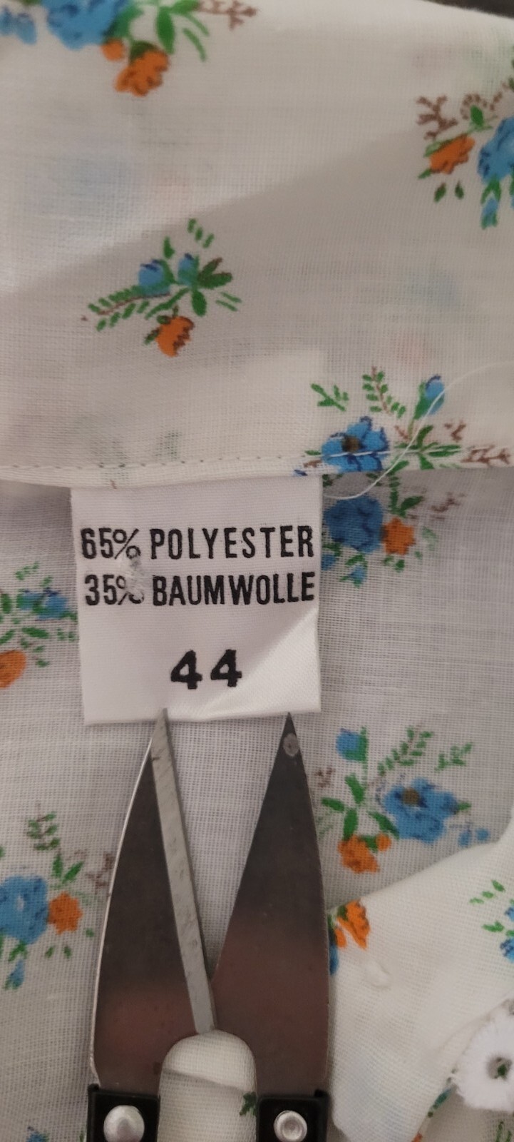 Vintage Polyester And Baumwolle Flowered House Coat