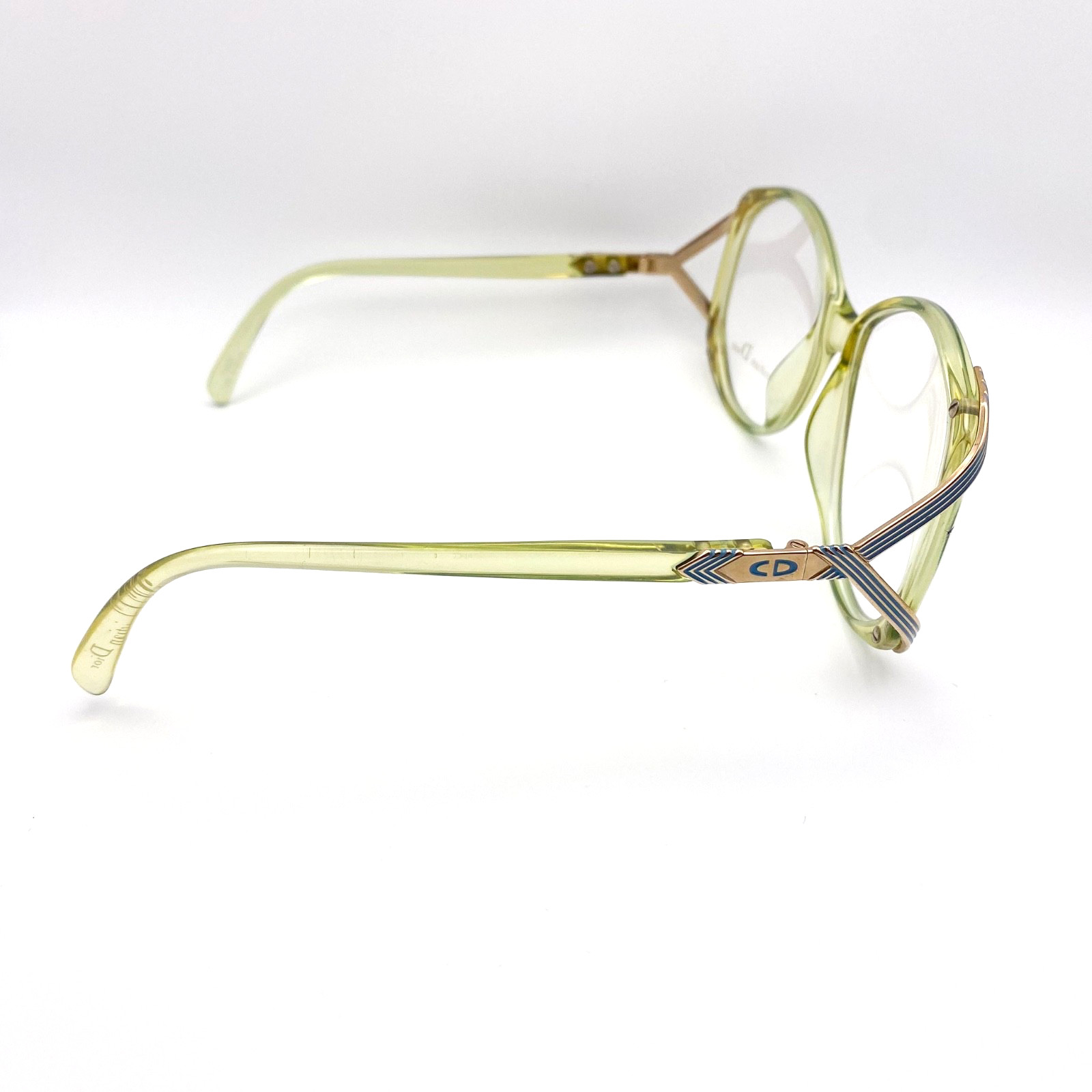 Women’s Christian Dior Vintage 1980s Green Oversized Optyl Eyeglasses NOS Frames
