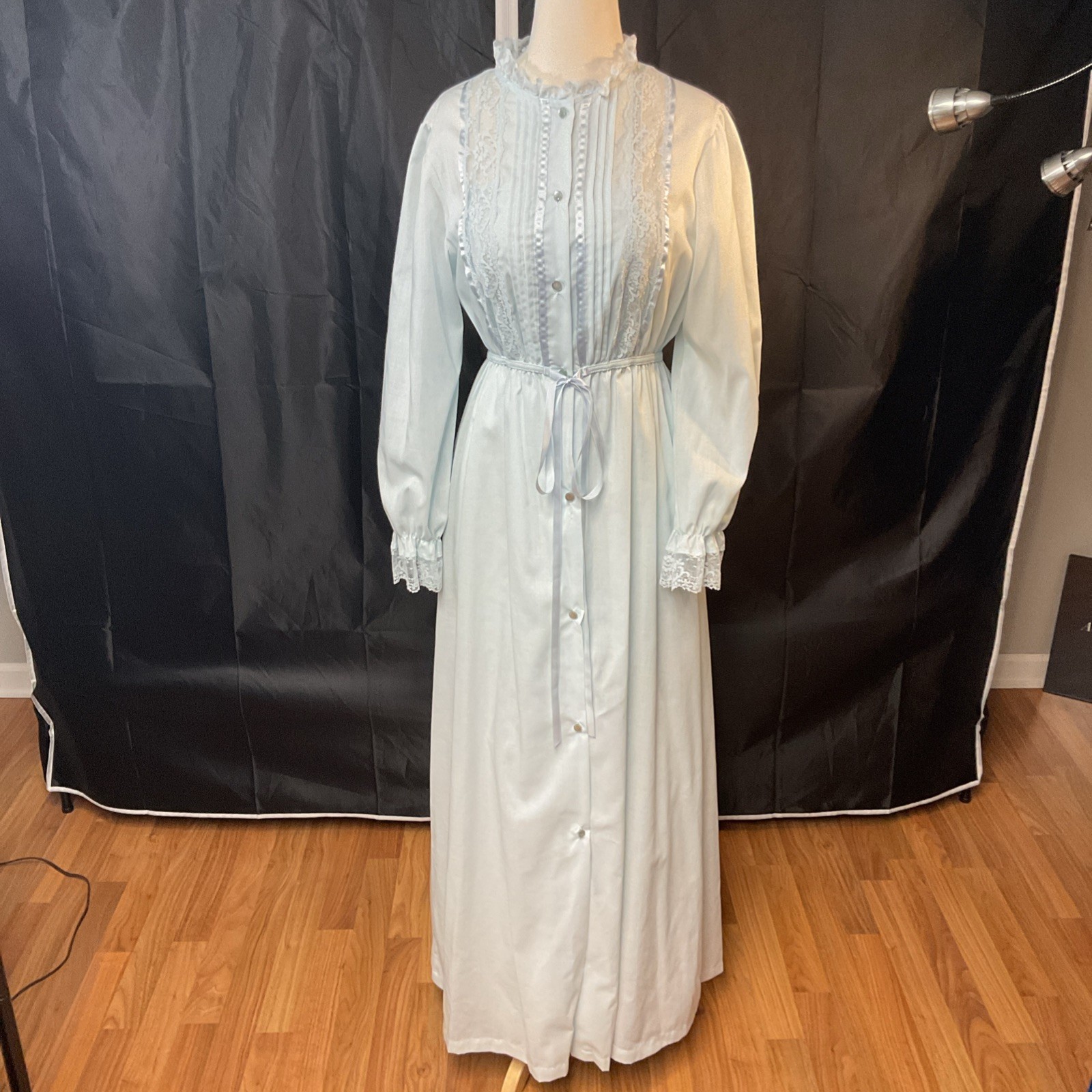 Vintage NWT Gilead 2 Pc. Nightgown Robe Set Large Rosette Cotton Blend USA