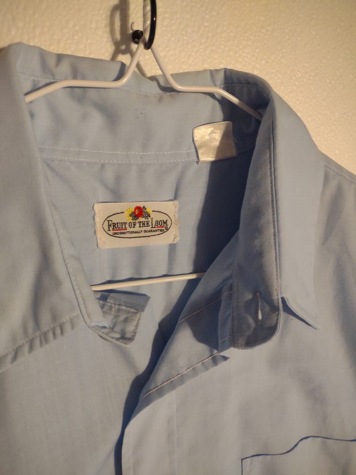 Vintage Bowling Shirt Fruit of the Loom Casual Button Up Dagger Collar Large