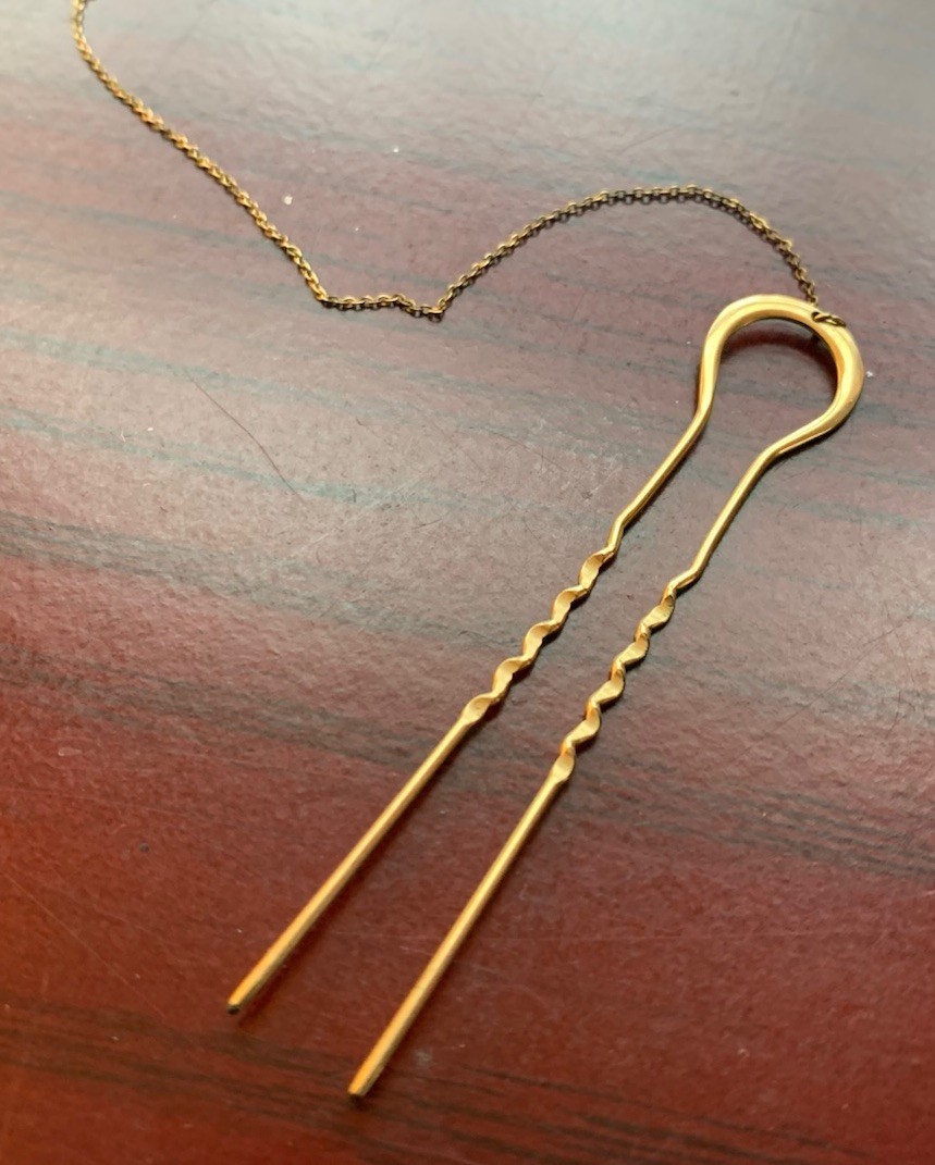 Antique Pince Nez Eyeglasses With Chain And Hair Pin Fits-you