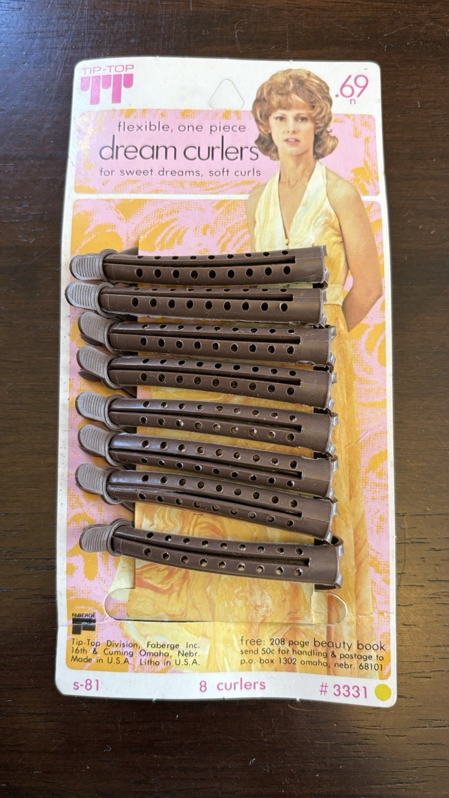 Vintage Tip Top Plastic Dream Curlers NOS Set Of 8 1960s 70s
