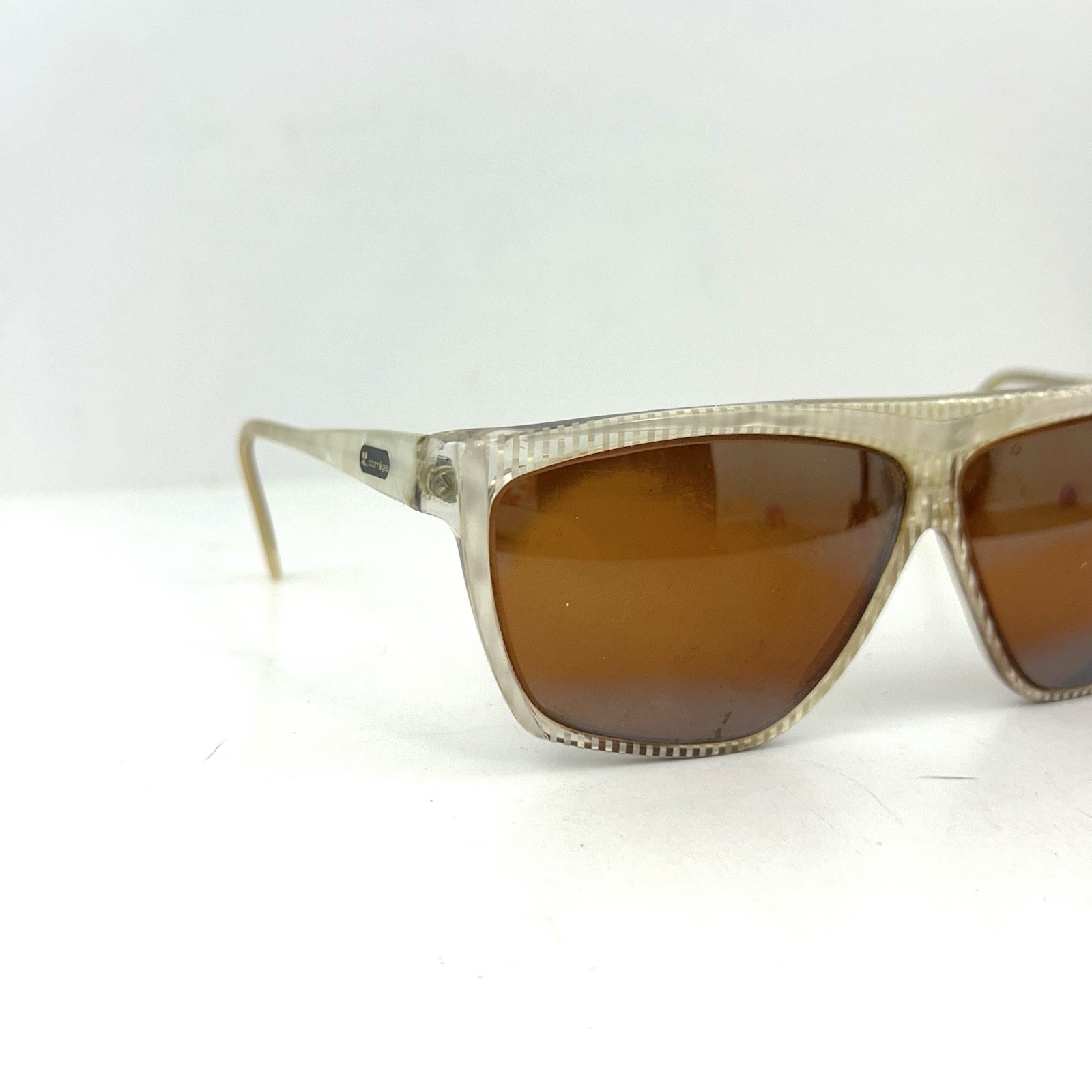 Vintage Courreges Sunglasses Style 141 Striped Plastic READ* Women’s