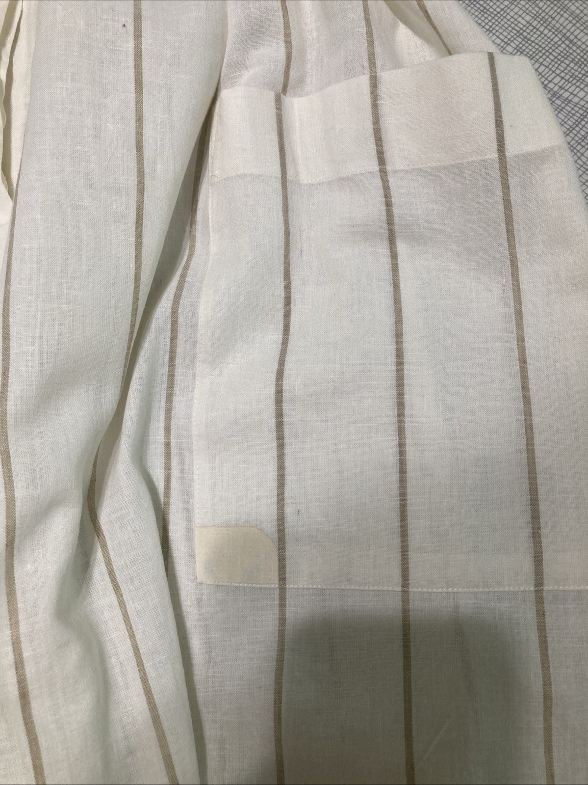 Vtg 80s 90s Andrew Harvey Cotton Linen Pinstripe Ankle Skirt Size 10 Pockets GUC