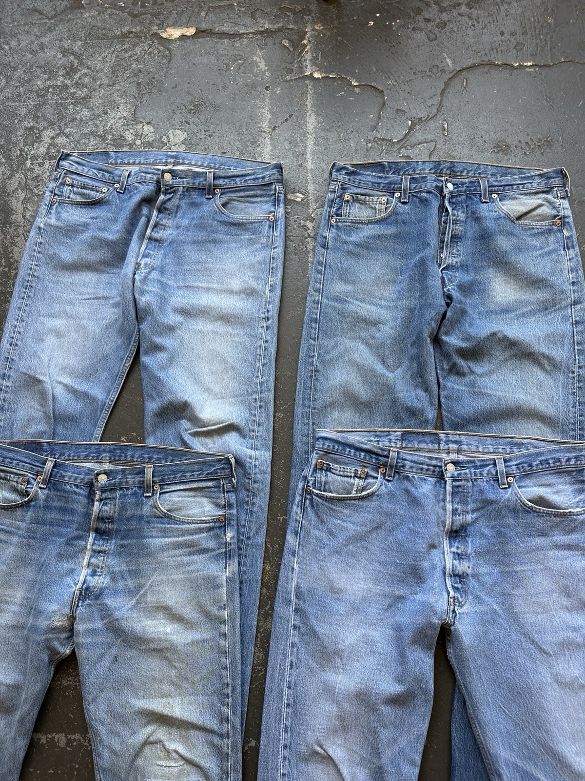 VTG Levi’s 501xx Lot of 4 Pairs Size 38 40 Mens Jeans Made In USA