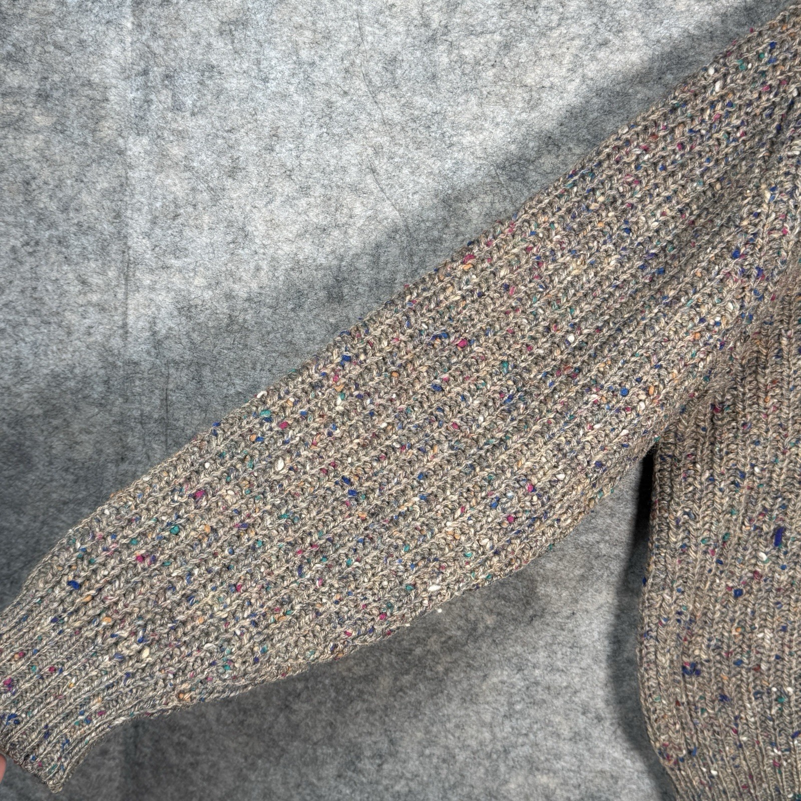 Vintage 90s GAP 100% Wool Multi Color Knit Pullover Sweater Mens Size L 26×27