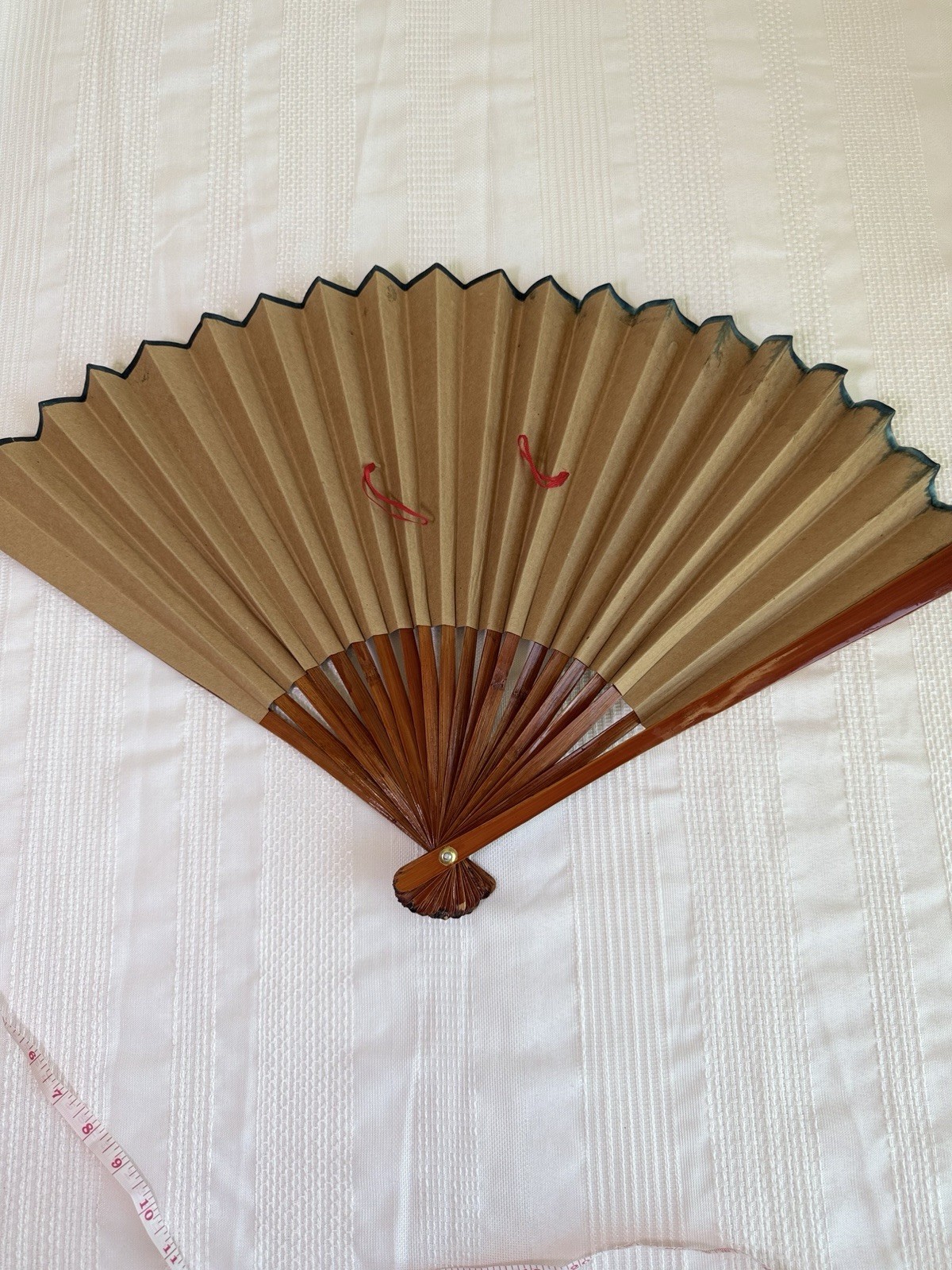 Vintage Chinese Hand Fan, Wall Decor 15”