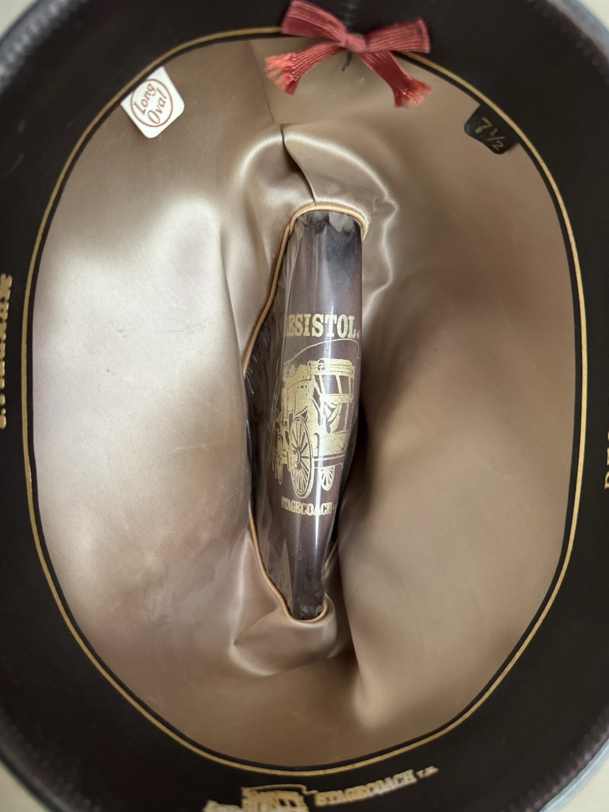 1970s Resistol Stagecoach 7 1/2 LONG OVAL Silverbelly Cowboy Western Hat 80s