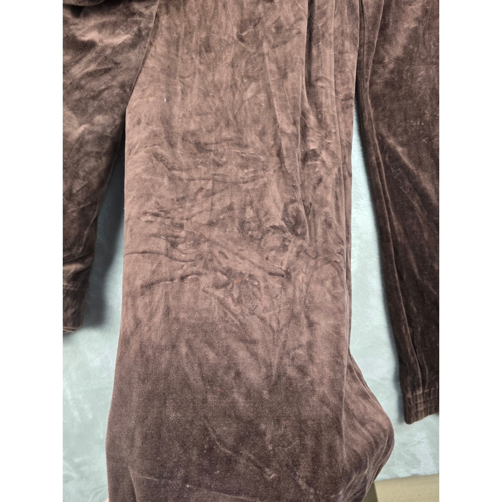Vintage Southpole Velour Tracksuit Men 2XL Brown Full Zip Y2K Baggy Hip Hop Read
