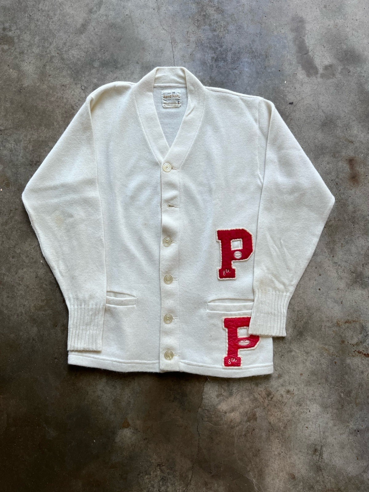 Vintage 1950s Philadelphia Varsity Cardigan Size Xl