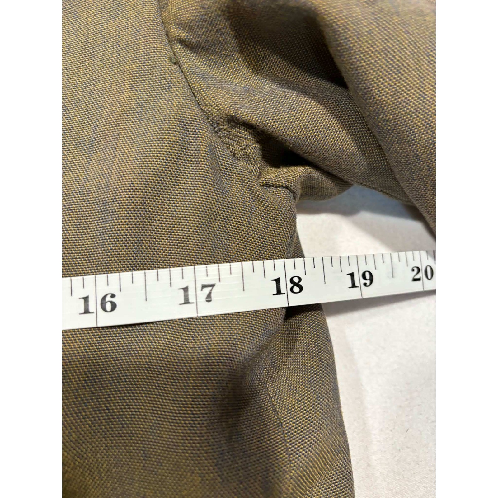 Vintage Diplomat Mens 2 Piece Suit Olive Green Mandarin Made in USA 28×22.5