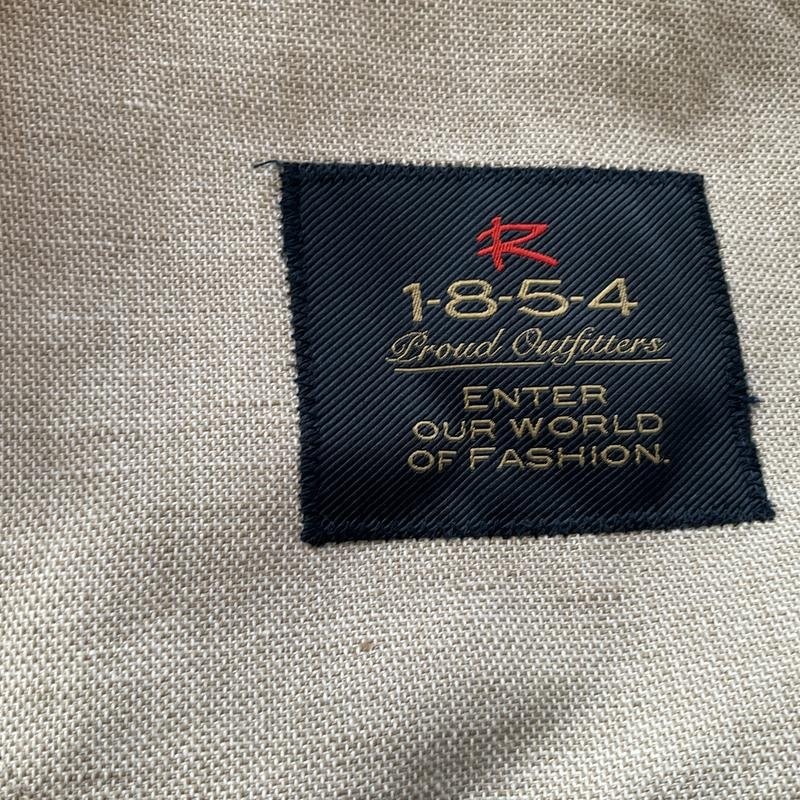 Men Enterour World Beige Linen Cotton Blazer L