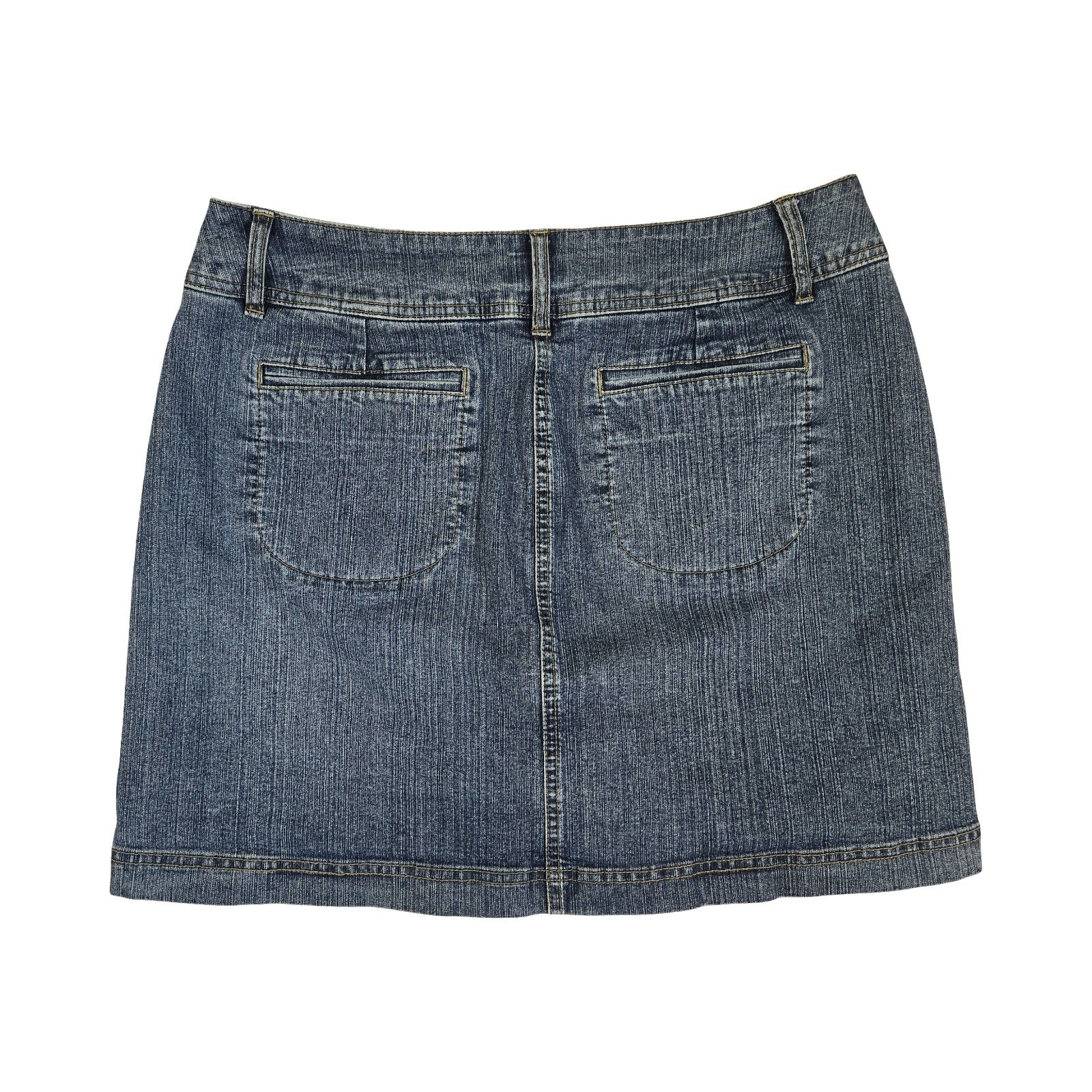 y2k jean denim mini skirt skort / LG 12 / St. Johns Bay / 2000s, girly, cute