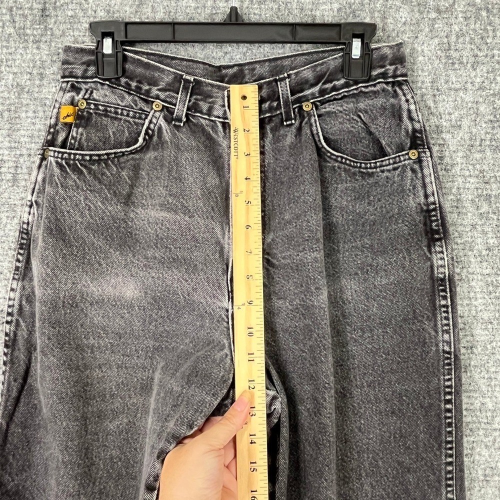 Vintage 90s Chic Jeans High Rise Tapered Size 13 Made In USA Black Mom Fit Retro