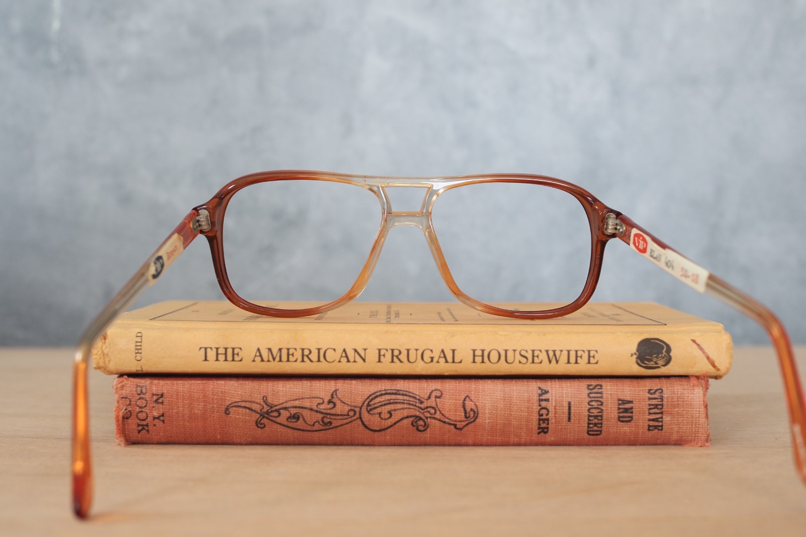 Vintage 1970s Aviator Eyeglasses Pilot NOS Retro Nerd Grandpacore Multicolor
